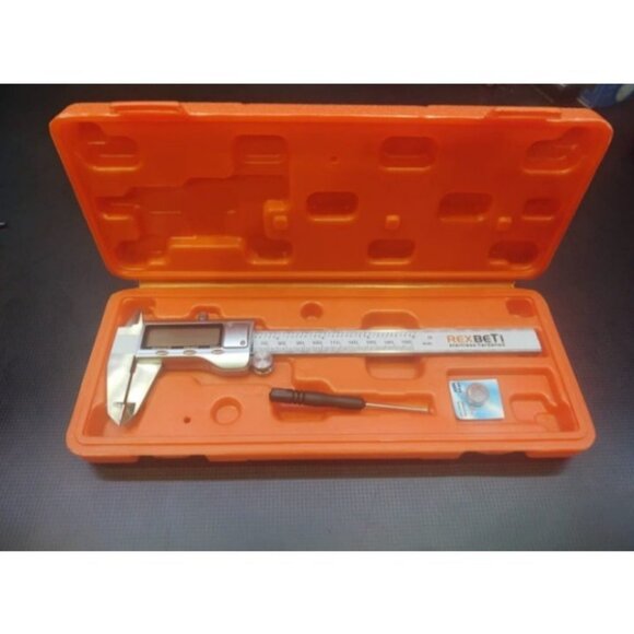 Digital Caliper 6 Inch Measuring Tool Stainless Steel Inch MM Fractions - Picture 2 of 3